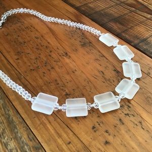 Crystal clear beaded necklace